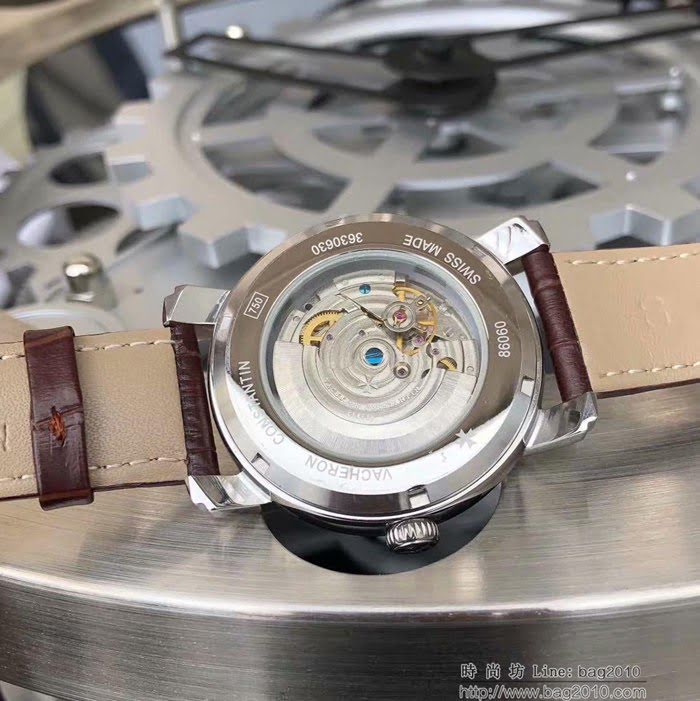江詩丹頓 Vacheron Constantin 大氣爆款 頂級機械機芯 真牛皮錶帶 精品男士腕表  wssb4858